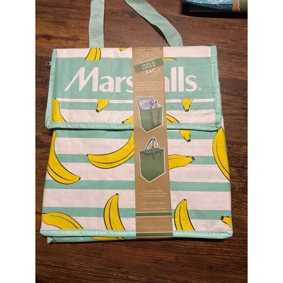 6-Reusable HomeGoods- Insulated Bag Hot or Cold Zippered Handles New with Tag - Picture 6 of 13